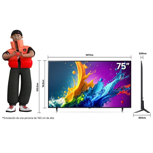 Pantalla LG Qned 75 Pulgadas 4K Thinq Ai 75Qned80Tsa