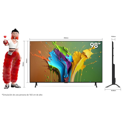 Pantalla LG Qned 98 Pulgadas 4K Smart Tv Thinq Ai 98Qned85Tsa