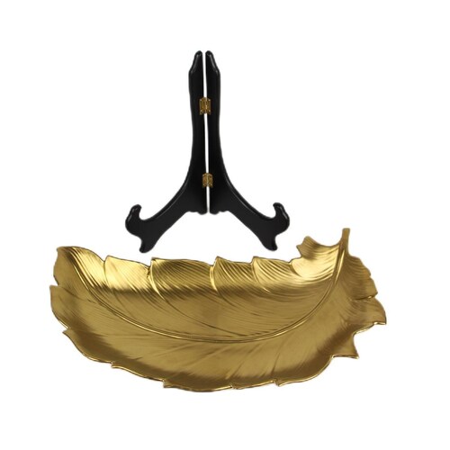 Hoja Gold sobre Pedestal Vintage Home