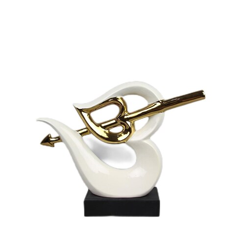 Corazones Flechados Gold White Vintage Home