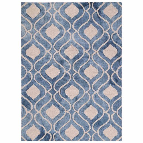 Tapete Artesanal Home & Details Mosaico 120X170 Cm Azul