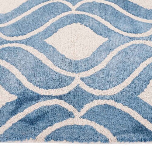 Tapete Artesanal Home & Details Mosaico 120X170 Cm Azul