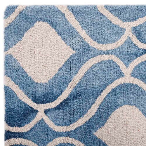 Tapete Artesanal Home & Details Mosaico 120X170 Cm Azul