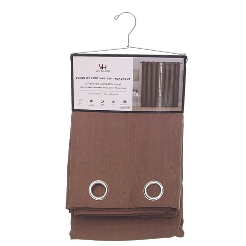 Cortinas 2 Páneles 130X210 Semi Op Café Videri Home