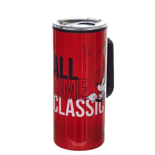 Termo 580 Ml Rojo Mickey Plástico Acero Fun Kids