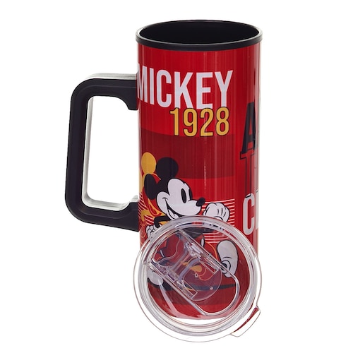 Termo 580 Ml Rojo Mickey Plástico Acero Fun Kids