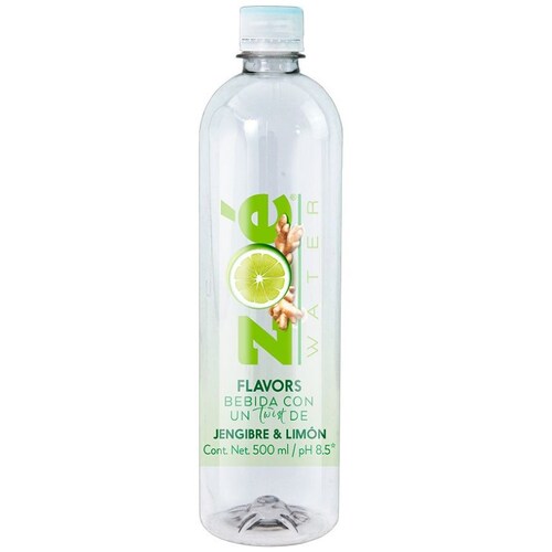 Zoe Water Flavors Jengibre Limon 500 Ml