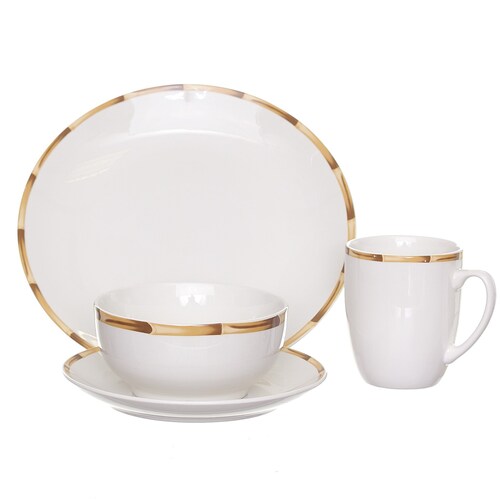 Vajilla Porcelana 16 Pza Crown Baccara