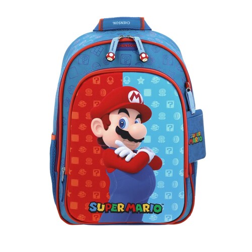Mochila Dulp Mario Bros Primaria Azul Chenson