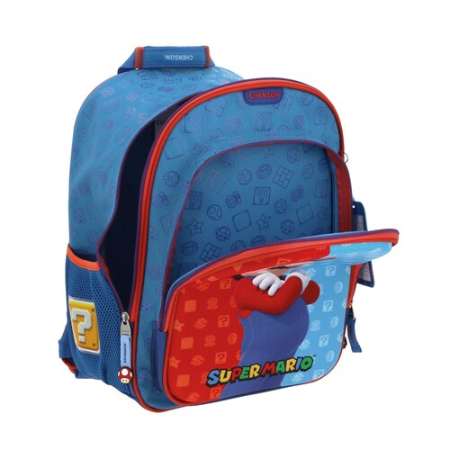 Mochila Dulp Mario Bros Primaria Azul Chenson