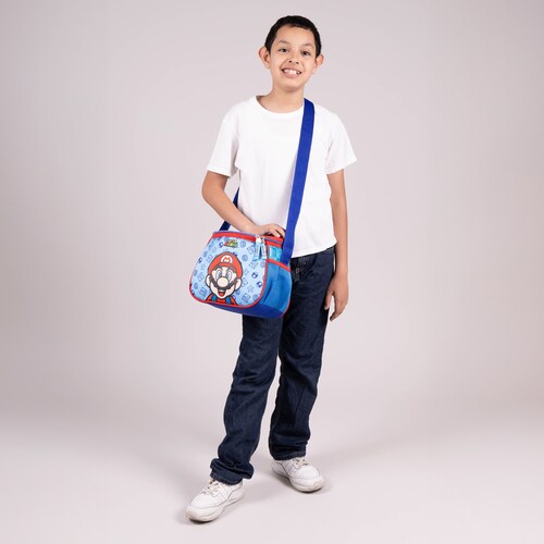 Lonchera Flep Mario Bros Azul Chenson
