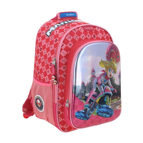Mochila Peam Mario Bros Primaria Rosa Chenson