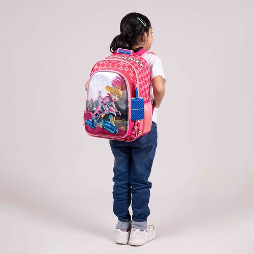 Mochila Peam Mario Bros Primaria Rosa Chenson