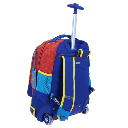 Mochila Rodante Squat Mario Bros Primaria Rojo Che