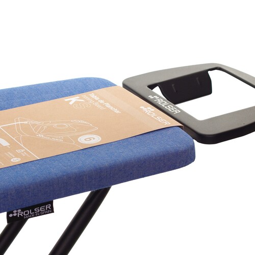 Burro de Planchar Ks Tubo Negro Funda Azul Rolser