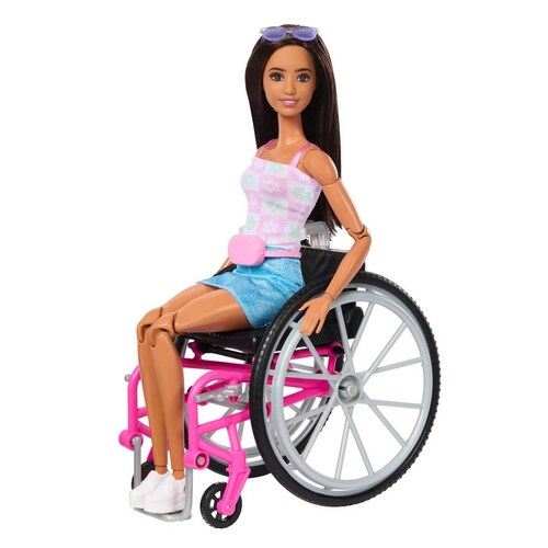 Barbie Set de Juego Muñeca en Silla de Ruedas con Perro Mattel
