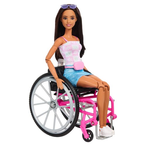 Barbie Set de Juego Muñeca en Silla de Ruedas con Perro Mattel