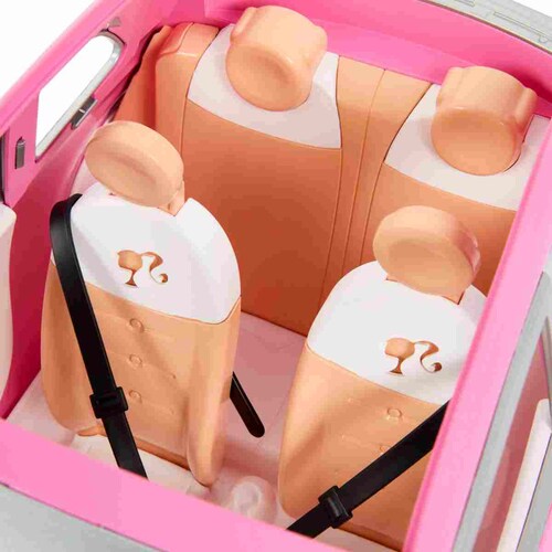 Barbie Fiat Rosa con Muñeca Mattel