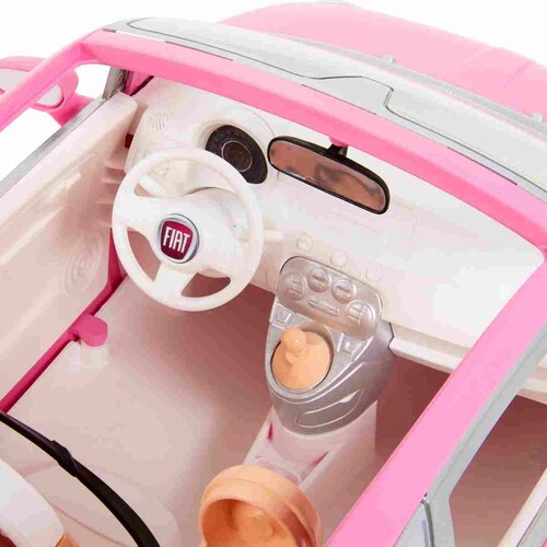 Barbie Fiat Rosa con Muñeca Mattel