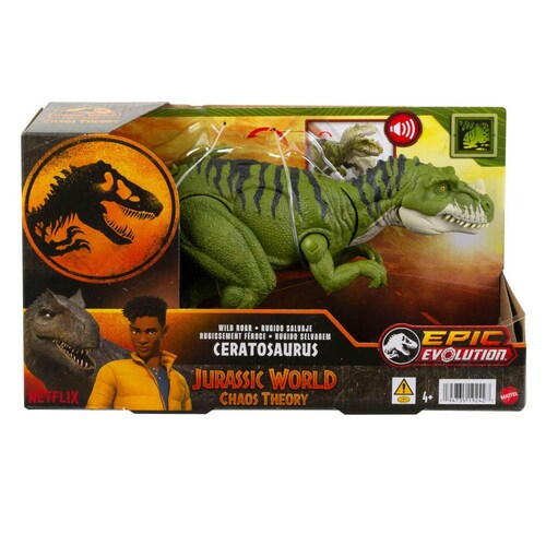 Jurassic World Dinosaurio Rugido Salvaje Ceratosaurus Mattel