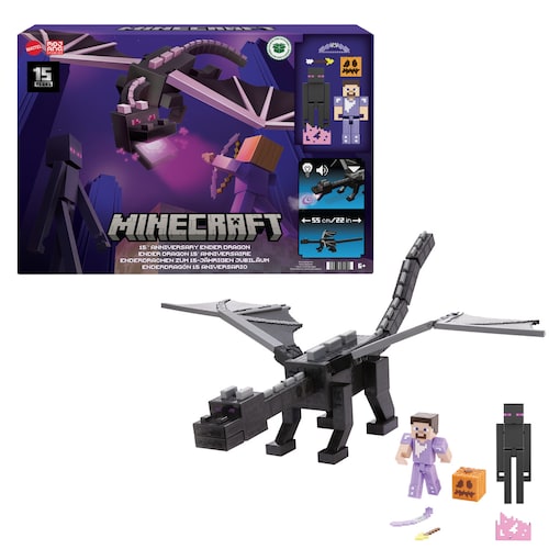 Figura de Acción Minecraft Vanilla Ender Dragon Edición Del 15 Aniversario Mattel