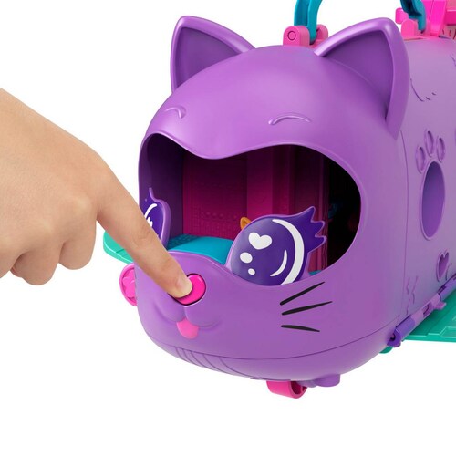 Polly Pocket Set de Juego Avión de Gatito Micro Mattel