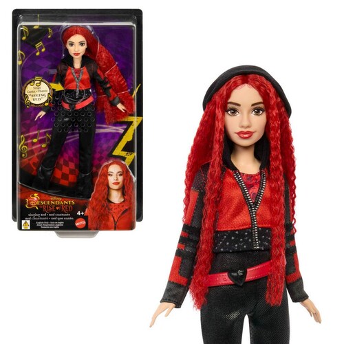 Disney Descendientes el Ascenso de Red Muñeca Red Musical  Mattel