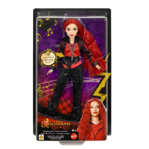 Disney Descendientes el Ascenso de Red Muñeca Red Musical  Mattel