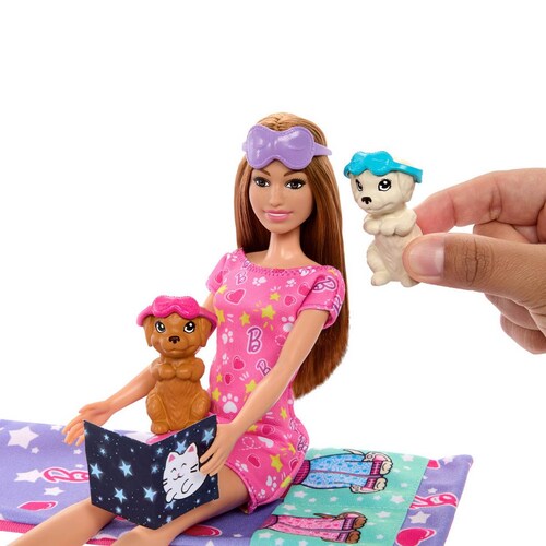 Barbie Set de Juego Fiesta de Pijamas con Perritos Mattel