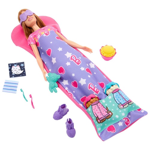 Barbie Set de Juego Fiesta de Pijamas con Perritos Mattel