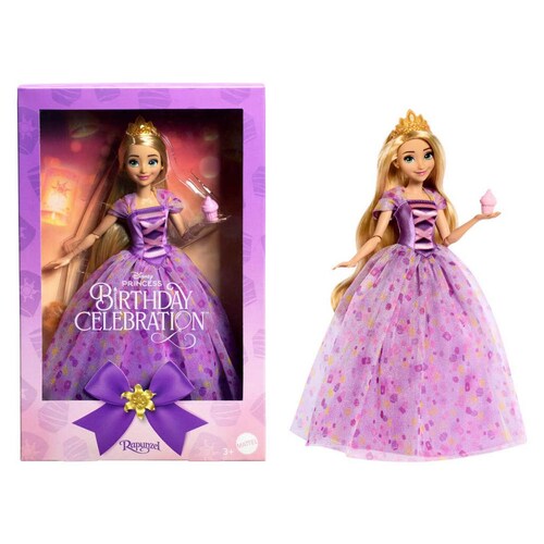 Disney Muñeca Colección Birthday Celebration Rapunzel Mattel