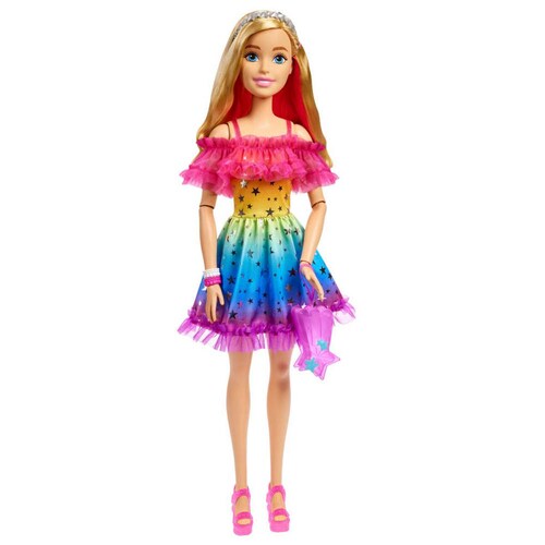 Barbie Large Dolls Muñeca Arcoíris Cabello Rubio 71 Cm Mattel