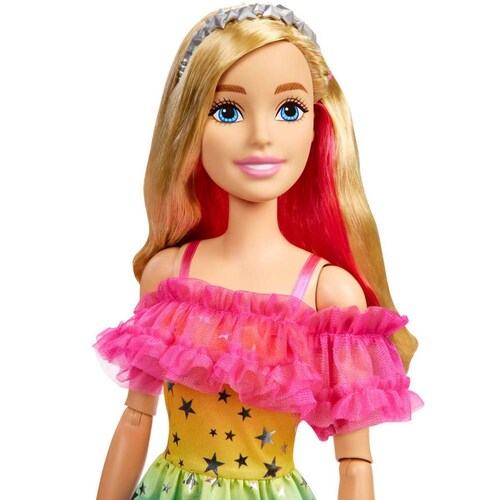 Barbie Large Dolls Muñeca Arcoíris Cabello Rubio 71 Cm Mattel