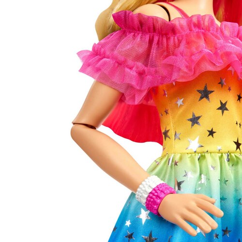 Barbie Large Dolls Muñeca Arcoíris Cabello Rubio 71 Cm Mattel