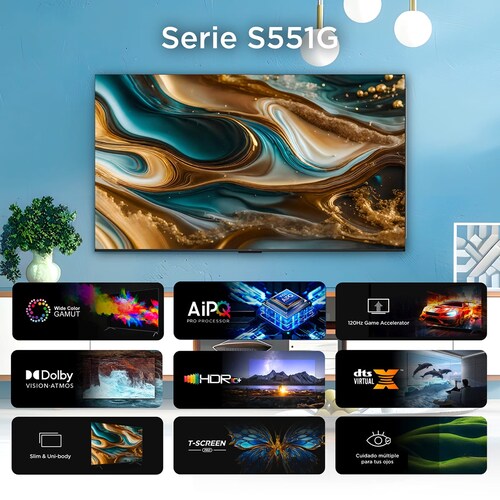 Pantalla Tcl 75 Pulgadas 4K Google Tv 75S551G