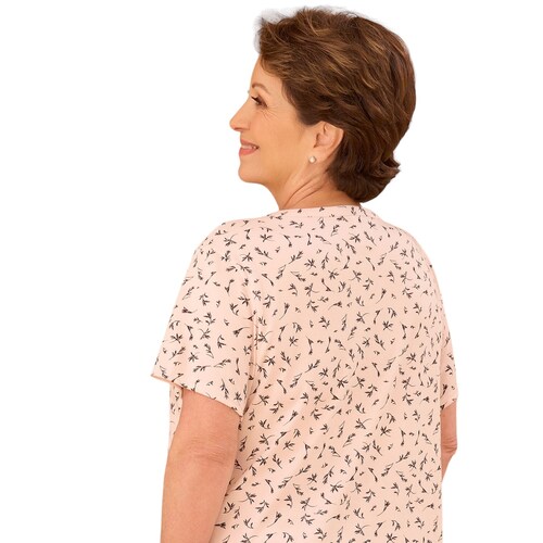 Camisón Pijama Parisien Manga Corta con Ramos para Mujer