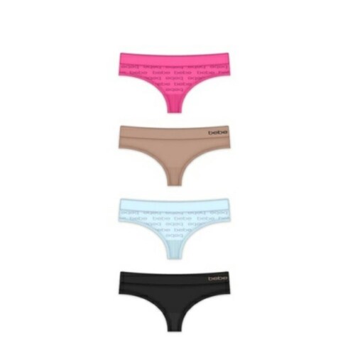4Pck Tanga 2 Lisas / 2 Estampadas para Mujer Bebe