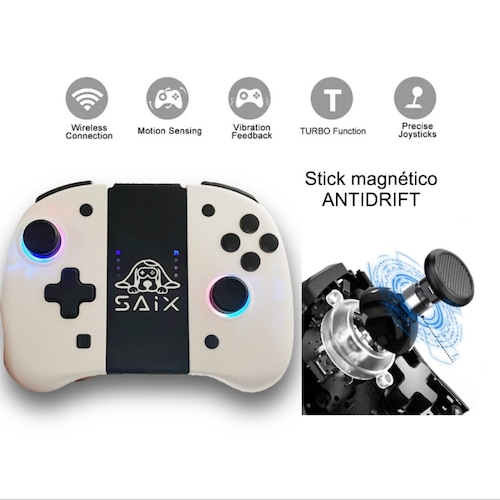 Control Inalámbrico Saix Joycon Toto con Sticks Magnéticos Antidrift para Nintendo Switch