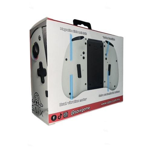 Control Inalámbrico Saix Joycon Toto con Sticks Magnéticos Antidrift para Nintendo Switch