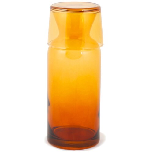 Botella para Agua con Vaso Iconic Color Ámbar Rakle
