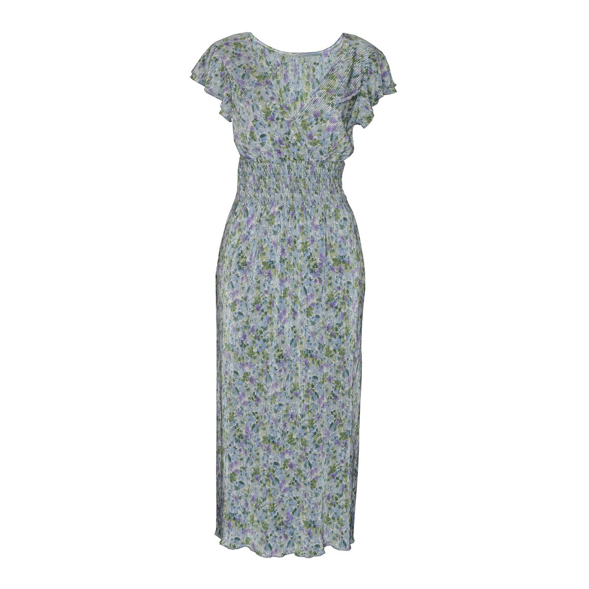 vestido olanes manga corta