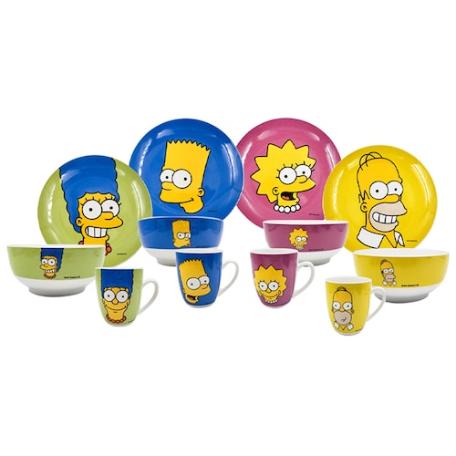 Vajilla Simpson 12 Piezas