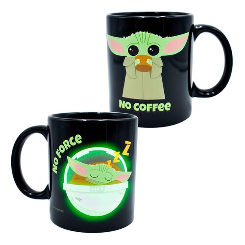 Tarro de Ceramica Baby Yoda Que Brilla en la Oscuridad