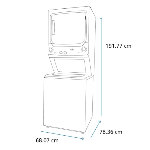 Centro de Lavado Mabe 24Kg Eléctrico Mcl2440Esdg Grafito
