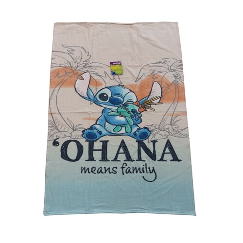 Toalla Medio Baño Princesas Stitch Ohana 1.40X.70 Disney