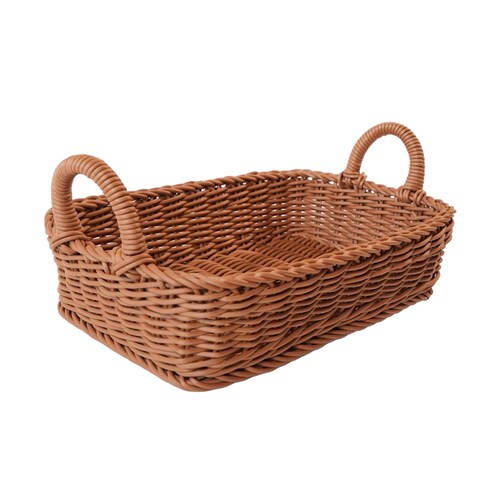 Home Nature Canasta de Plástico Rectangular con Asas 8*31*21 Cm