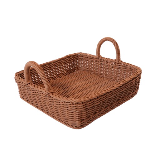 Home Nature Canasta de Plástico Cuadrada con Asas 8*31*31 Cm