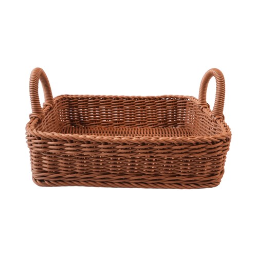 Home Nature Canasta de Plástico Cuadrada con Asas 8*31*31 Cm
