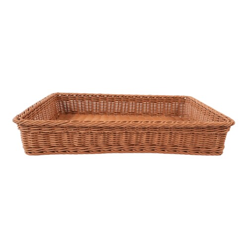 Home Nature Cesta Rectangular Tejida de Plástico 10*45*31 Cm