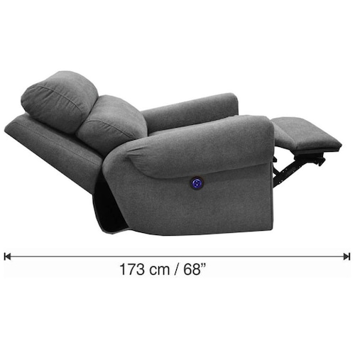 Sillón Reclinable Eléctrico Cleo Gris Muebles Liz